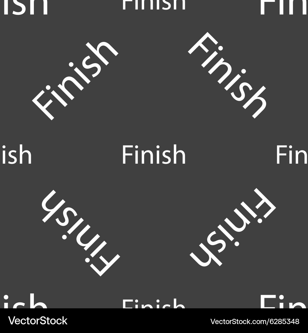 Finish sign icon power button seamless pattern Vector Image