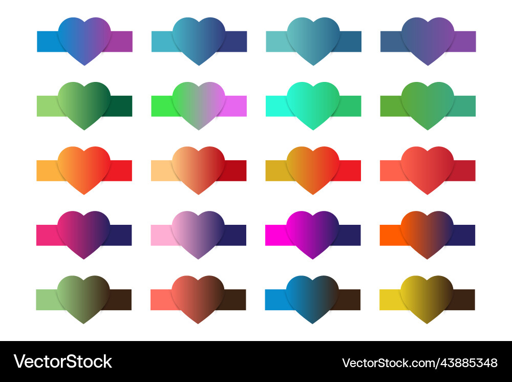 Gradient color palette set Vector Image