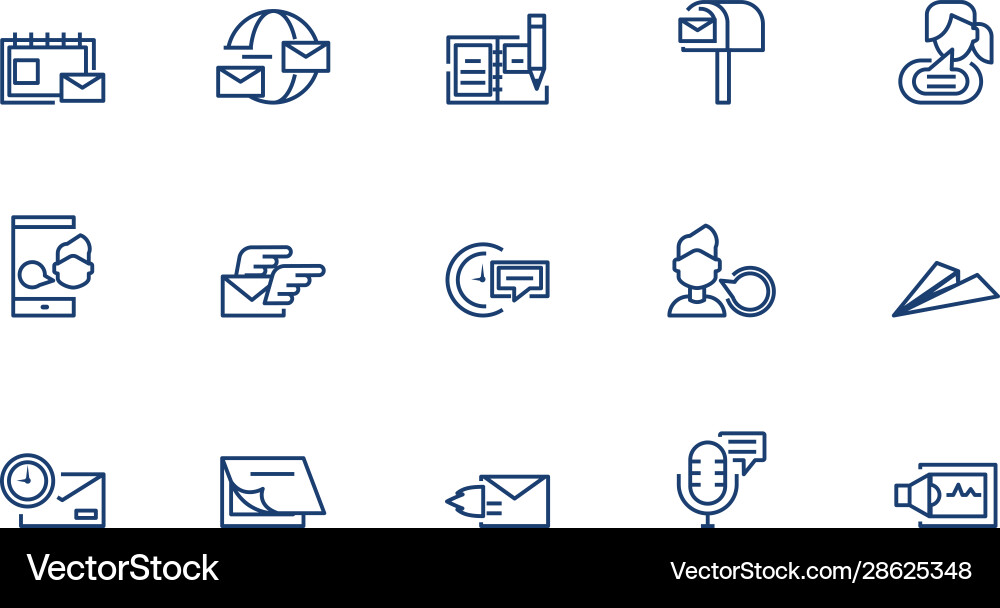 Isolated messages icon set design Vector Image