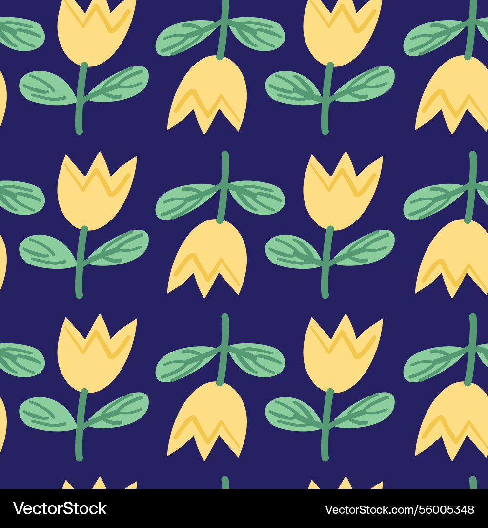 Navy background with a repeating pattern of yellow Vector Image