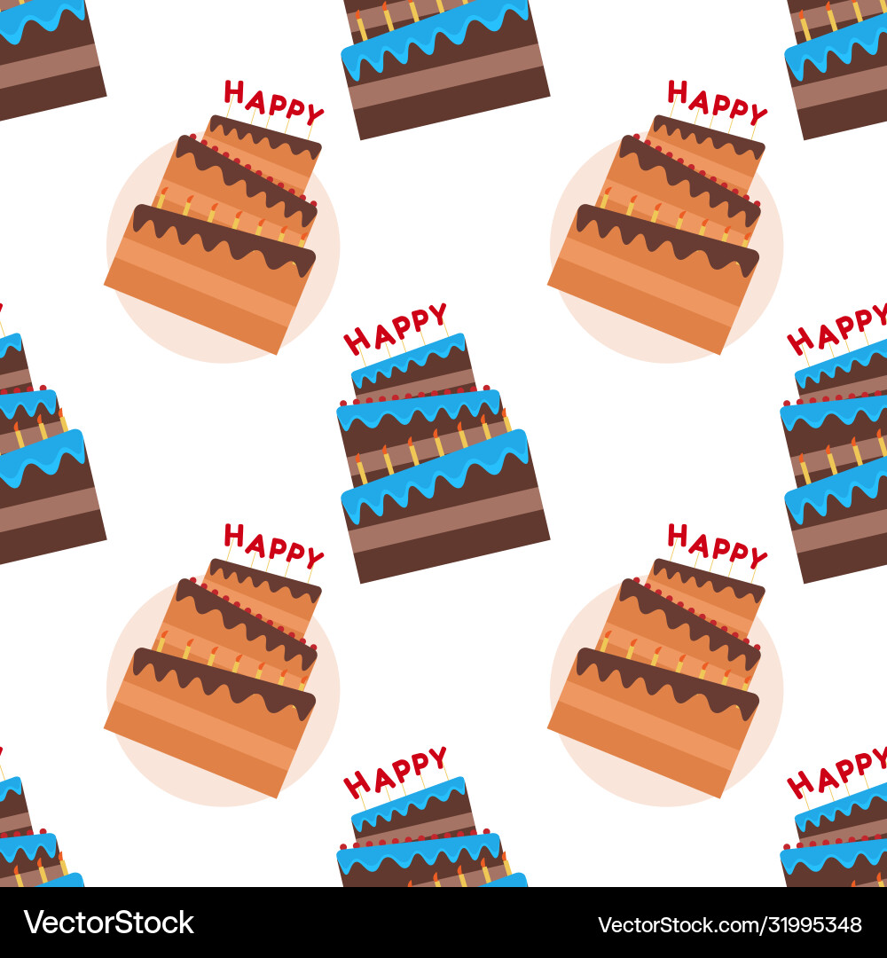 Seamless pattern background with cake template Seamless pattern background with cake template Vector Image