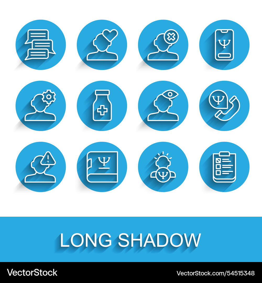 Set line finding a problem in psychology Vector Image
