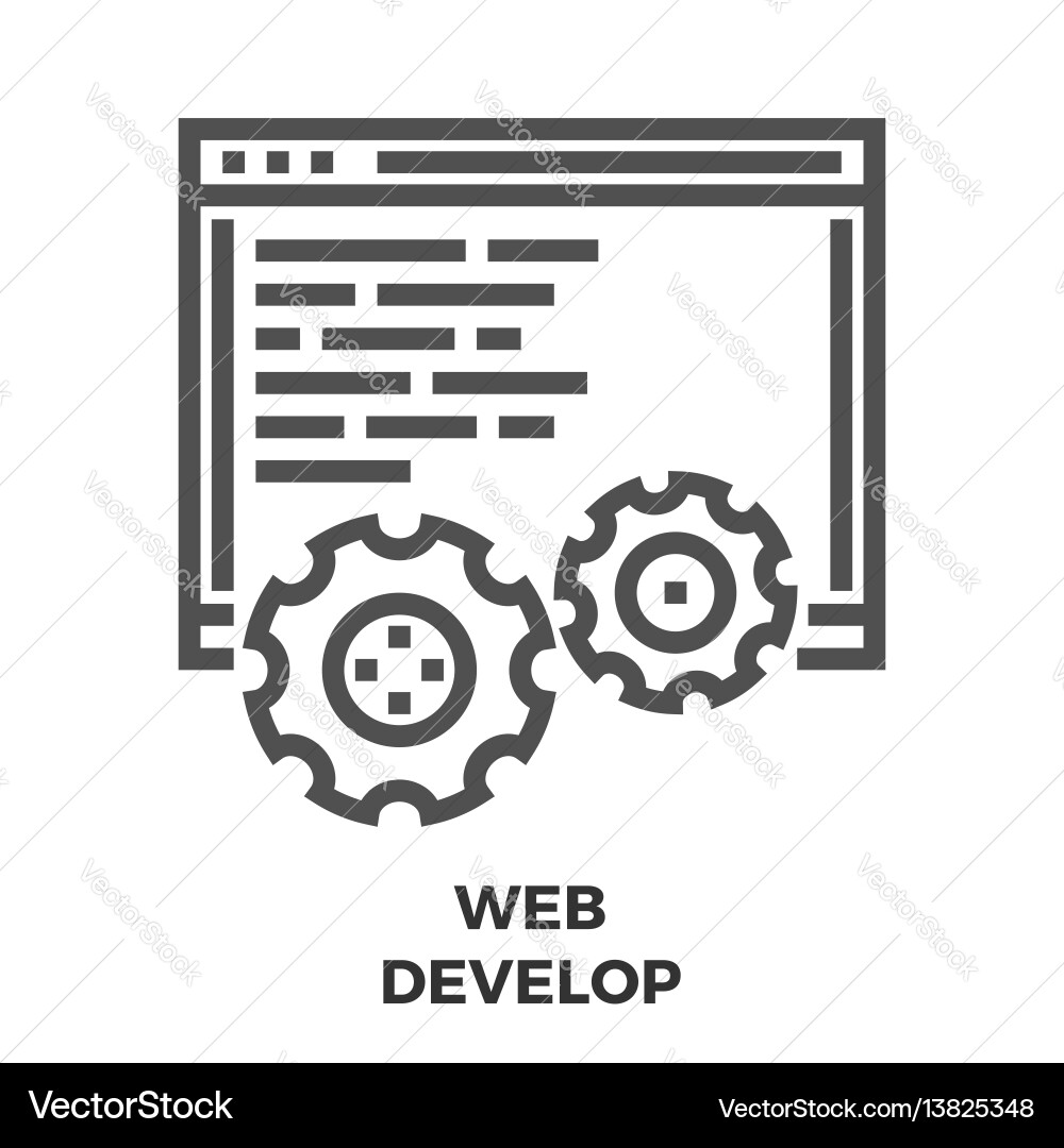 Web Development Line Icon Vector Image