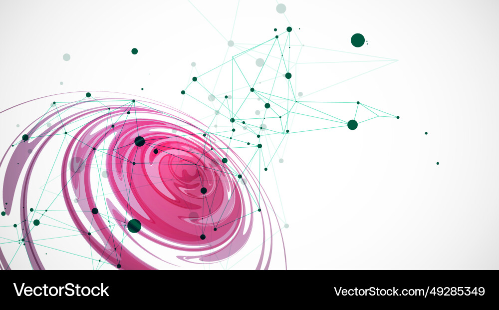 Abstract background of water waves with plexus Vector Image