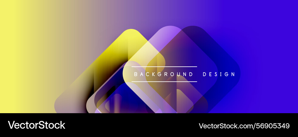 Abstract gradient shapes overlap creating dynamic Vector Image