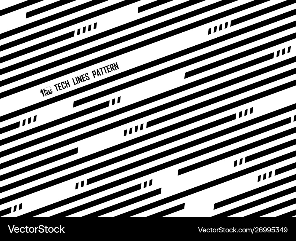 Black Line Pattern Abstract Vector Image