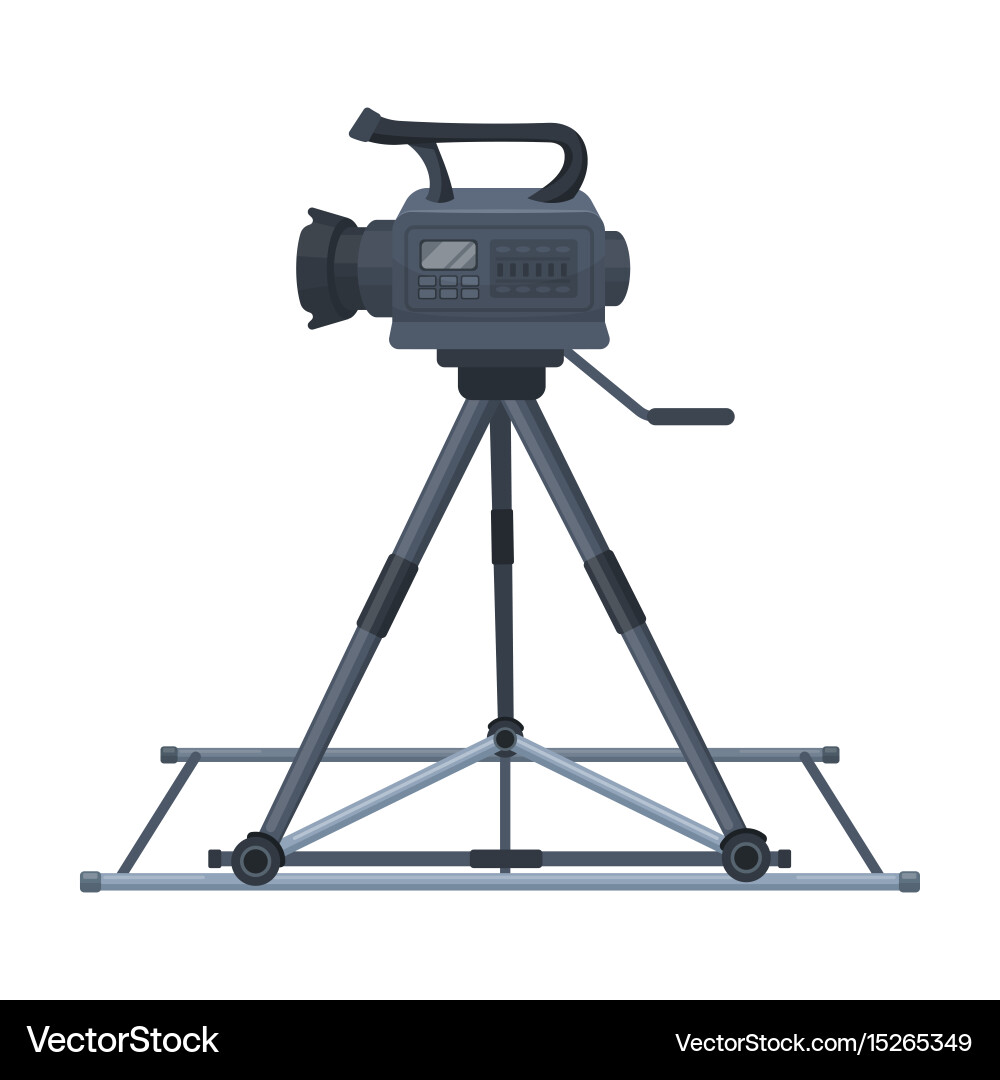 Camera moving on railsmaking movie single icon Vector Image