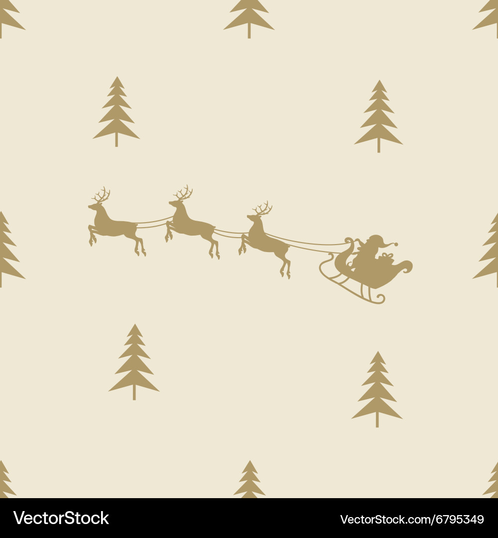 Christmas Reindeer Seamless Pattern Vector Image