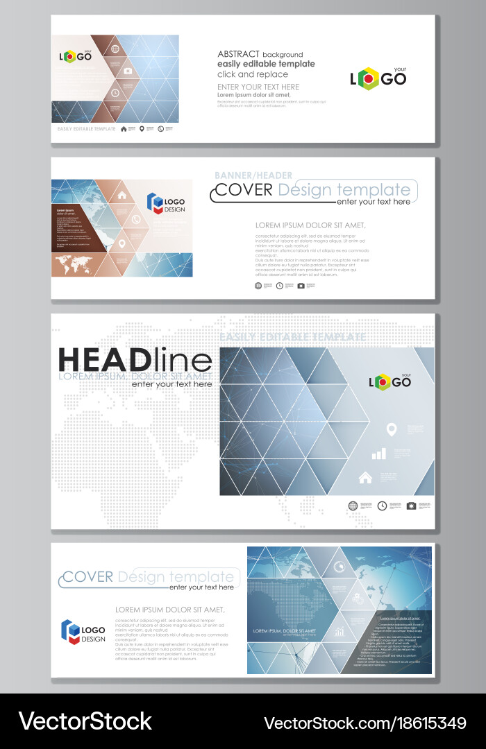Editable Header & Layout Templates vector image