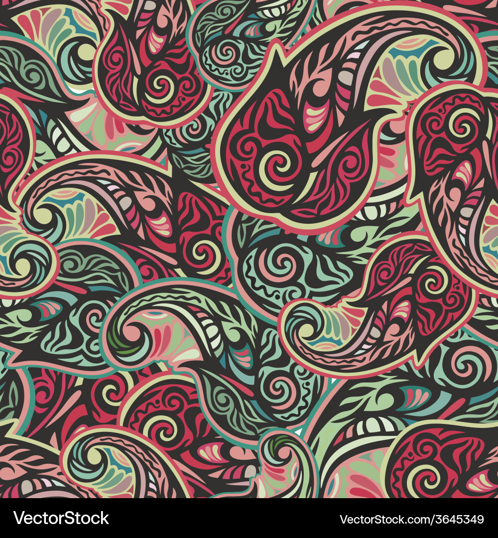 Intricate Paisley Pattern Vektorbild