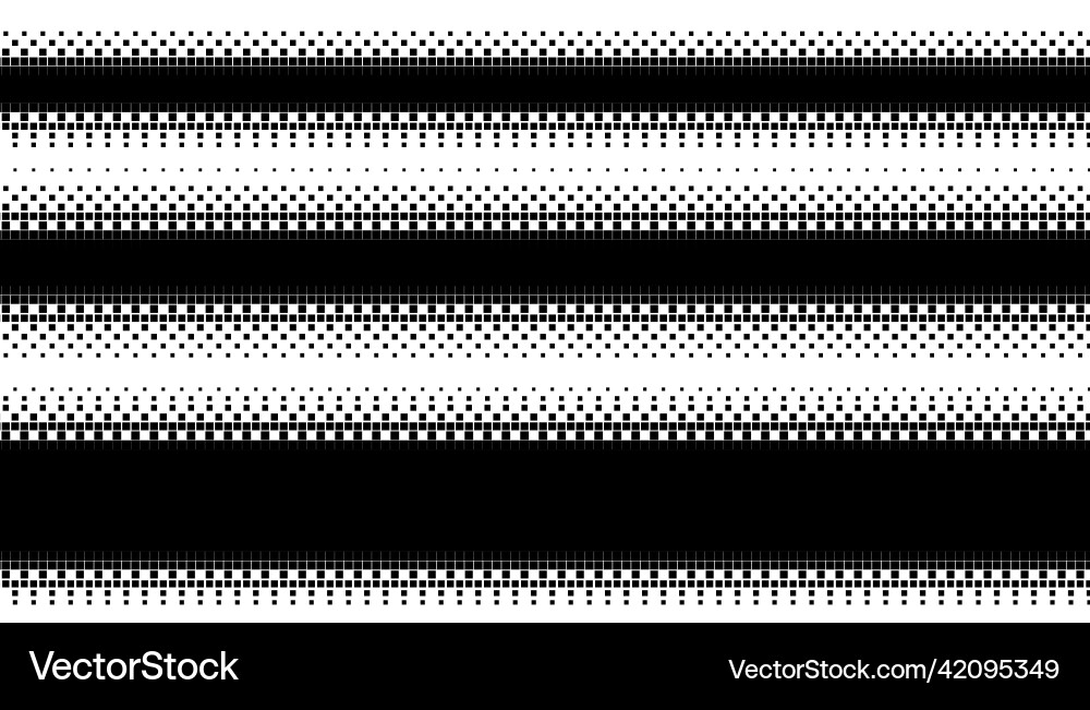 Pixel border lines set of three Vector Image