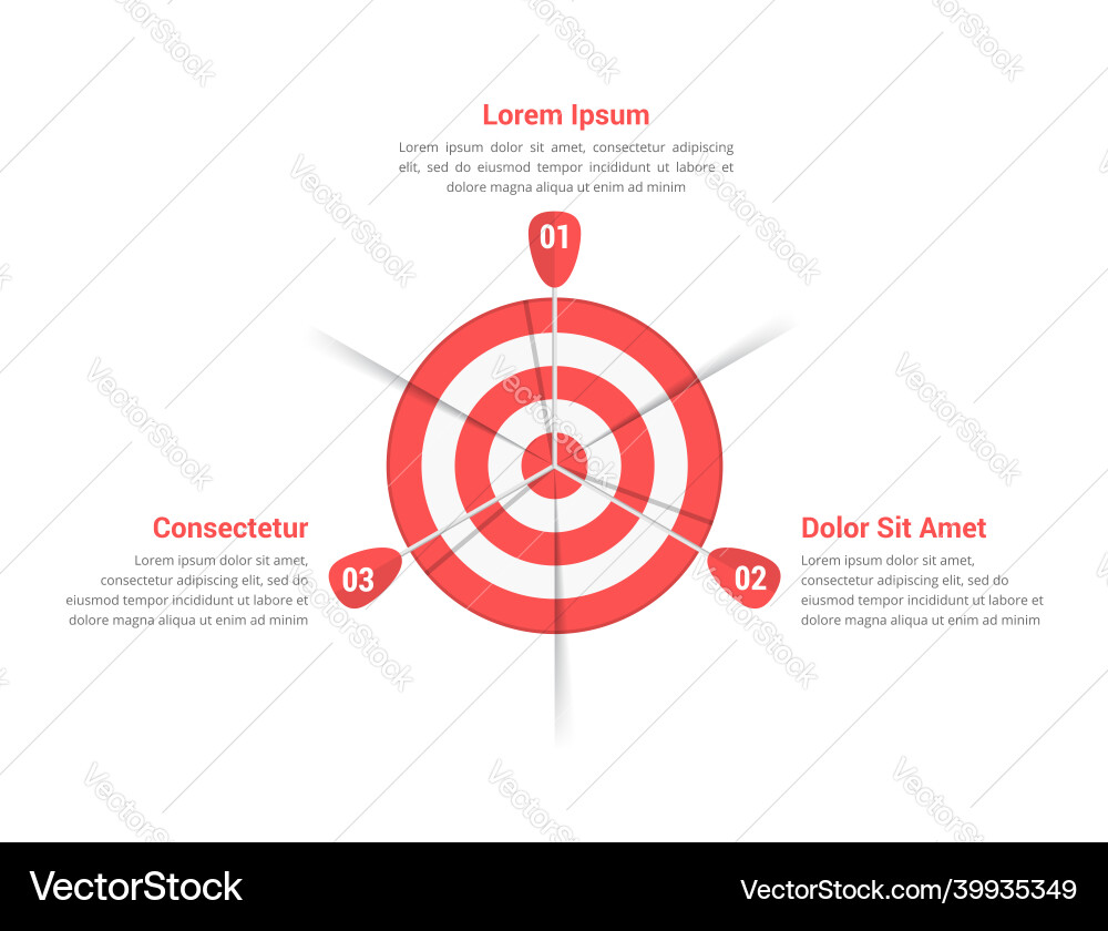 Red target with three arrows Red target with three arrows vector image