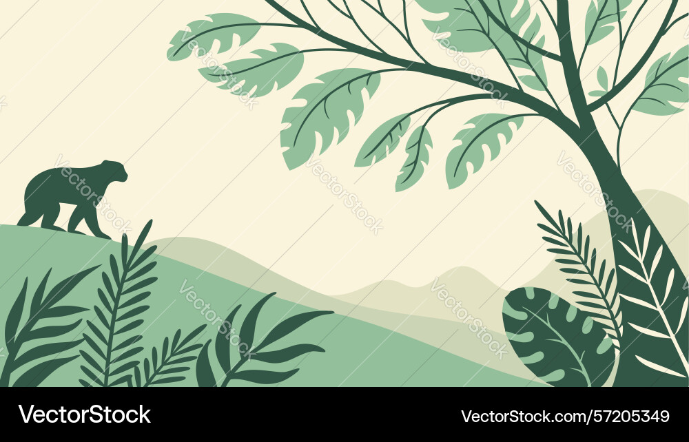 Simple tree with spreading branches minimalist Vector Image