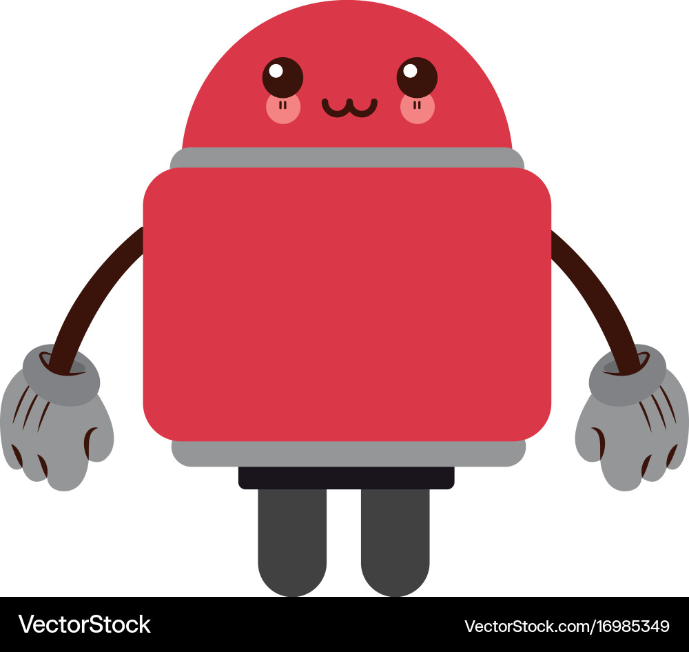 Smart robot future technologies theme on white Vector Image