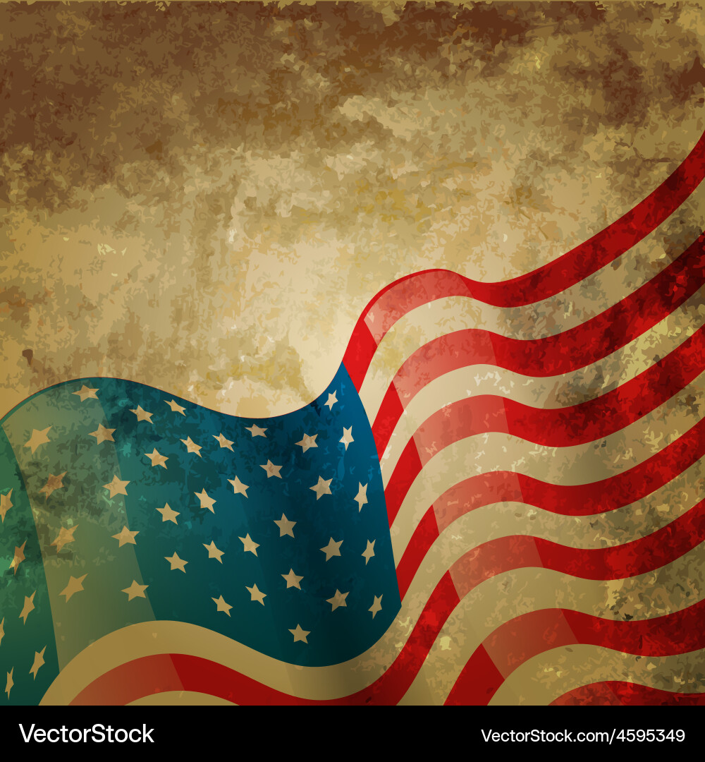Vintage american flag Vector Image