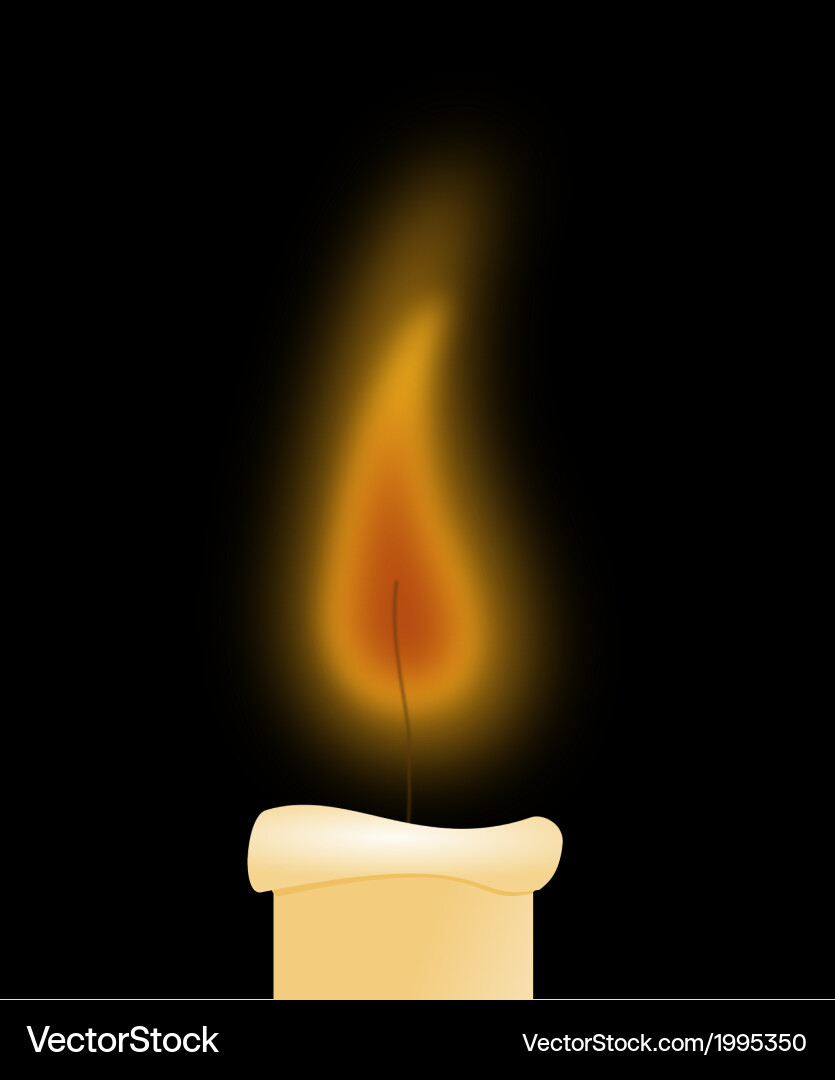Candlelight in the dark Vector Image