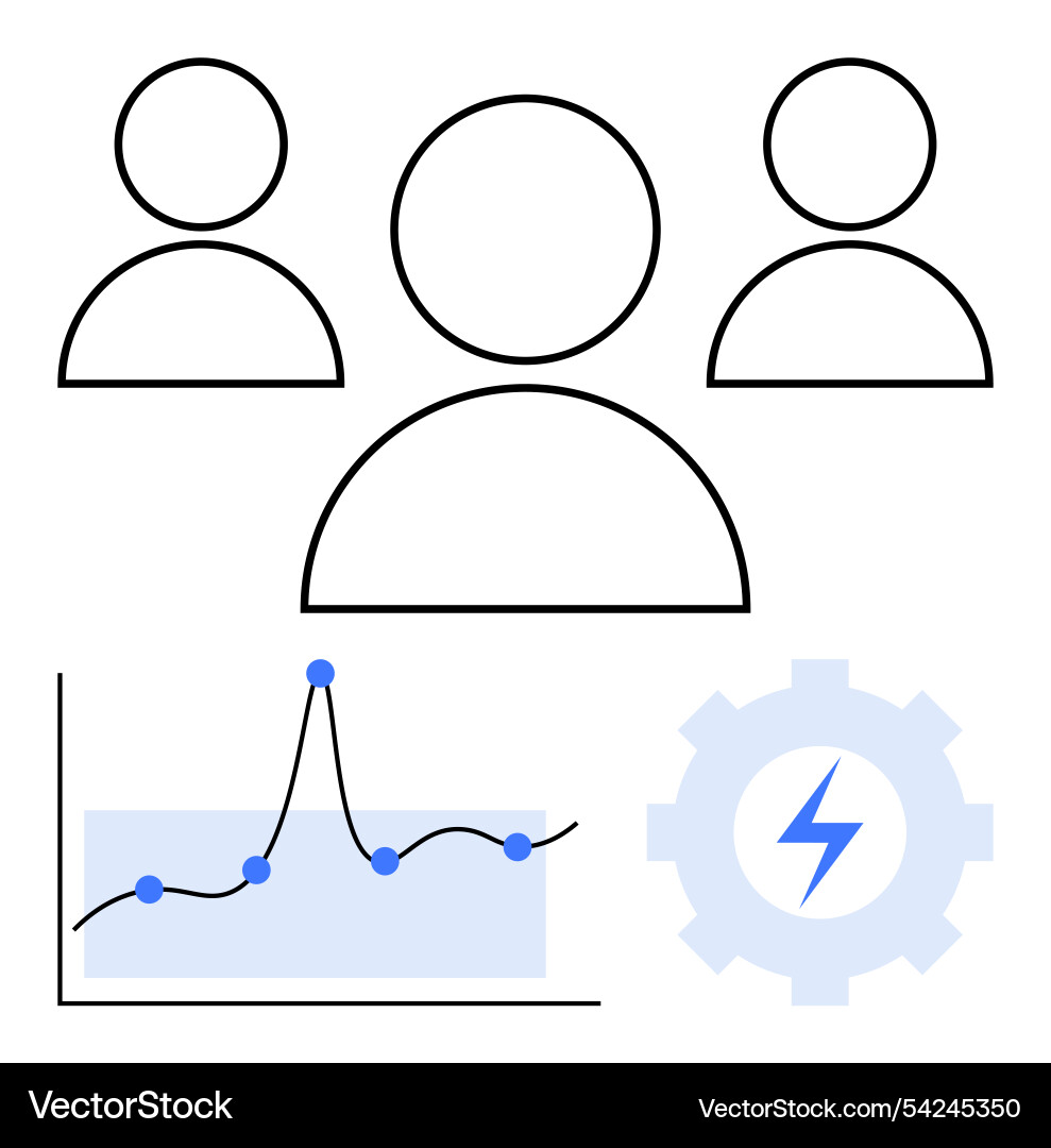Collaborative teamwork in data analysis Collaborative teamwork in data analysis vector image