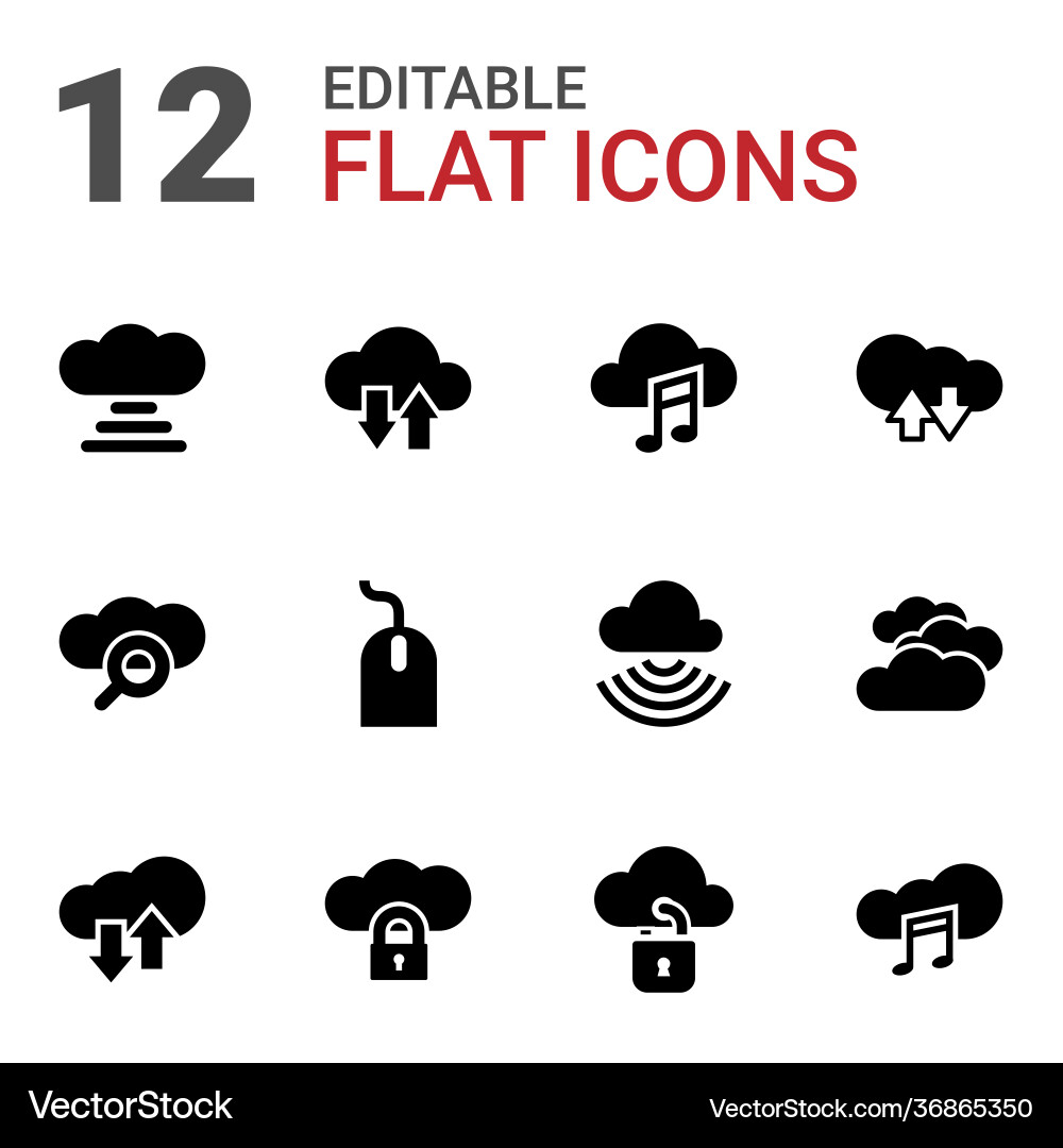 Computing icons vector image