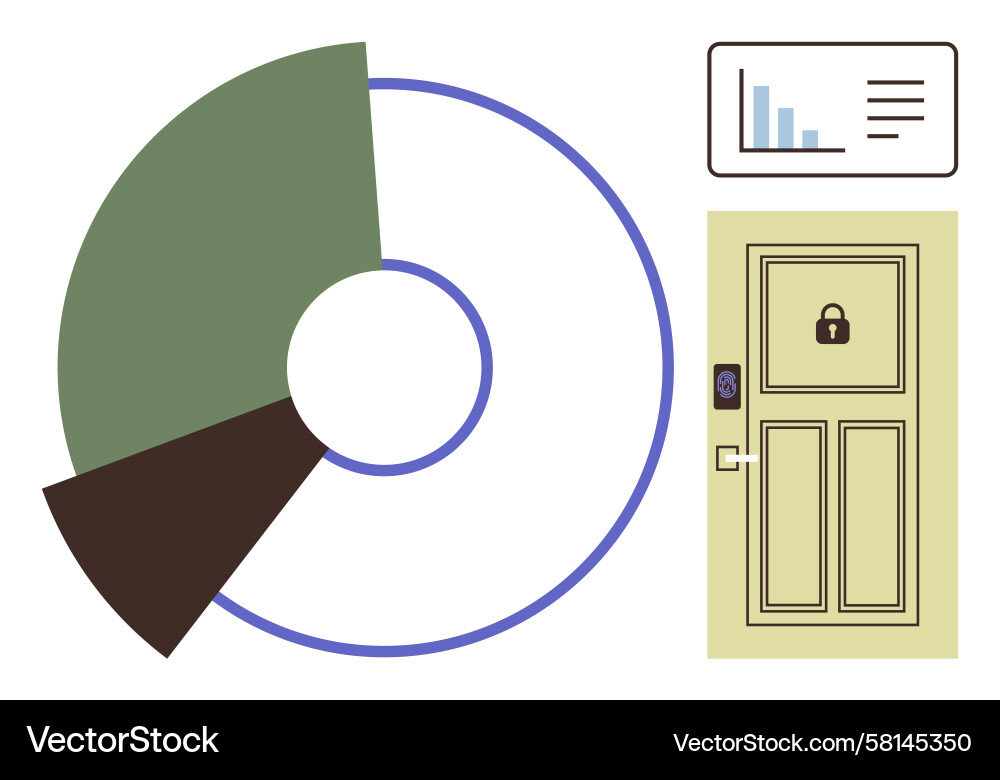 Data Analytics & Security Chart Vector Image