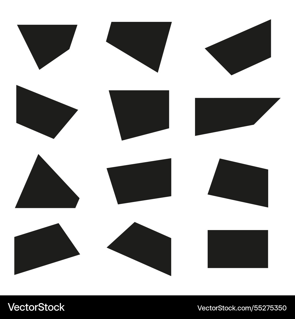 Geometric shapes collection abstract polygon set Geometric shapes collection abstract polygon set vector image