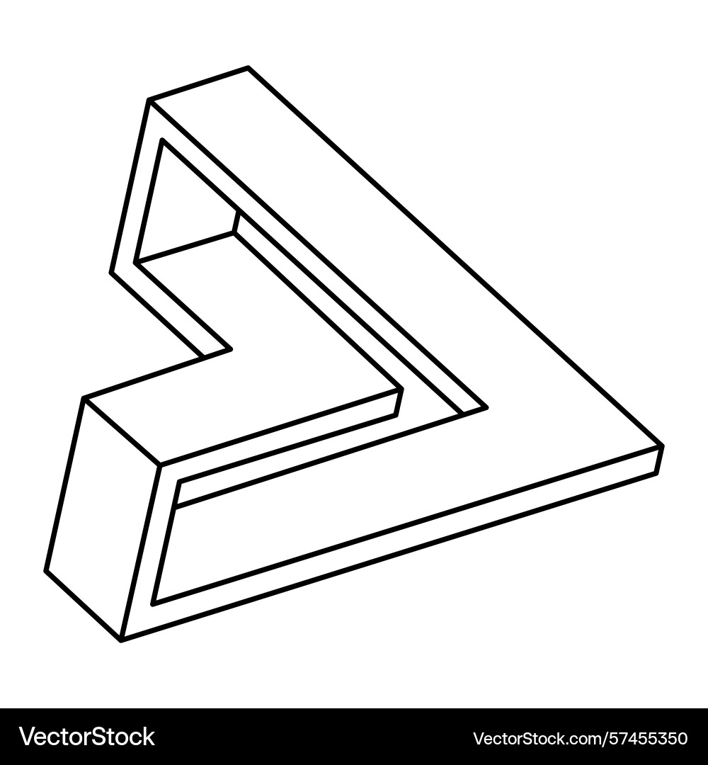 Impossible shape web design element optical Vector Image