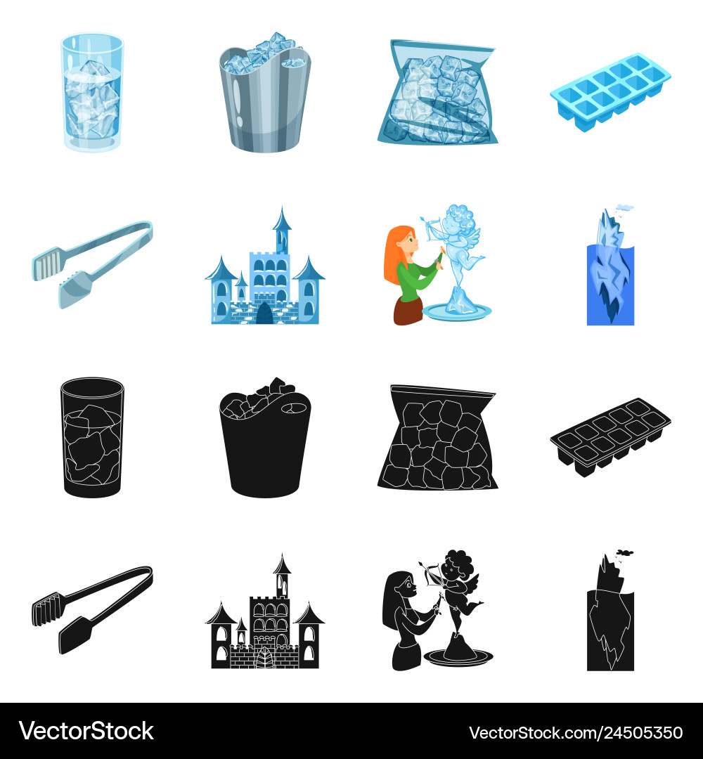 Isolated object of texture and frozen icon Isolated object of texture and frozen icon vector image