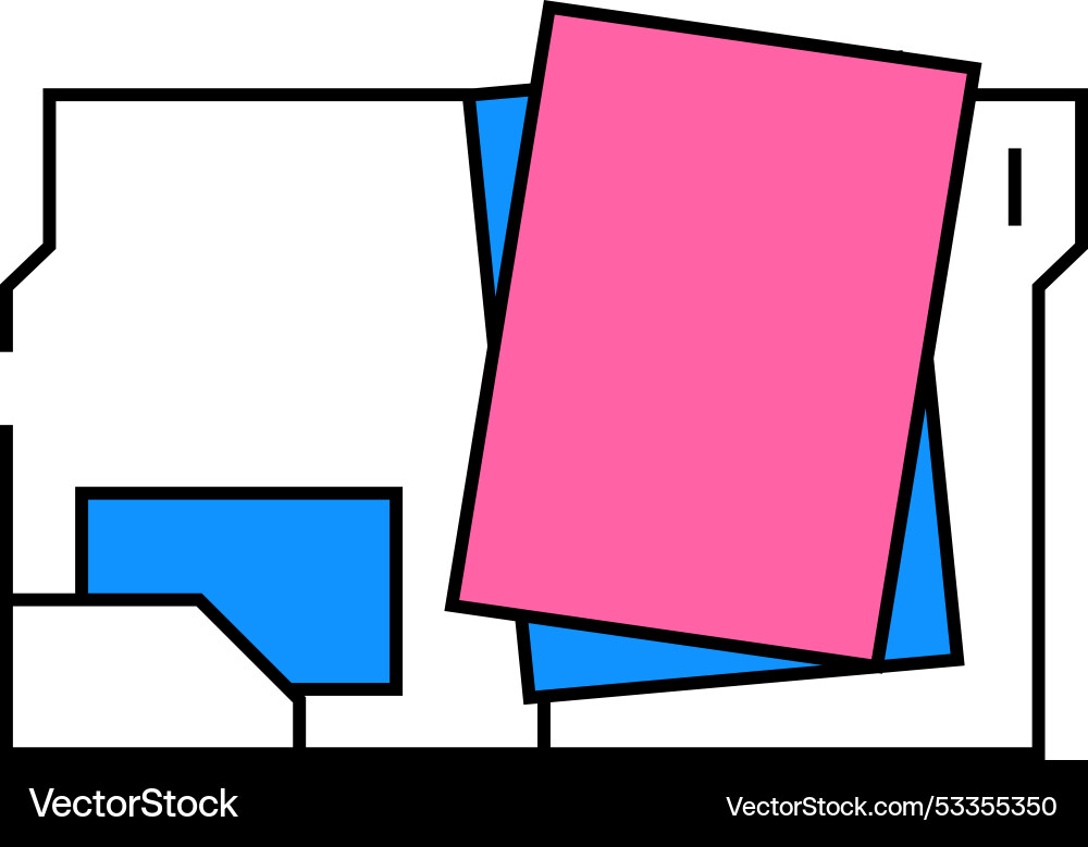 Open folder icon color Vector Image