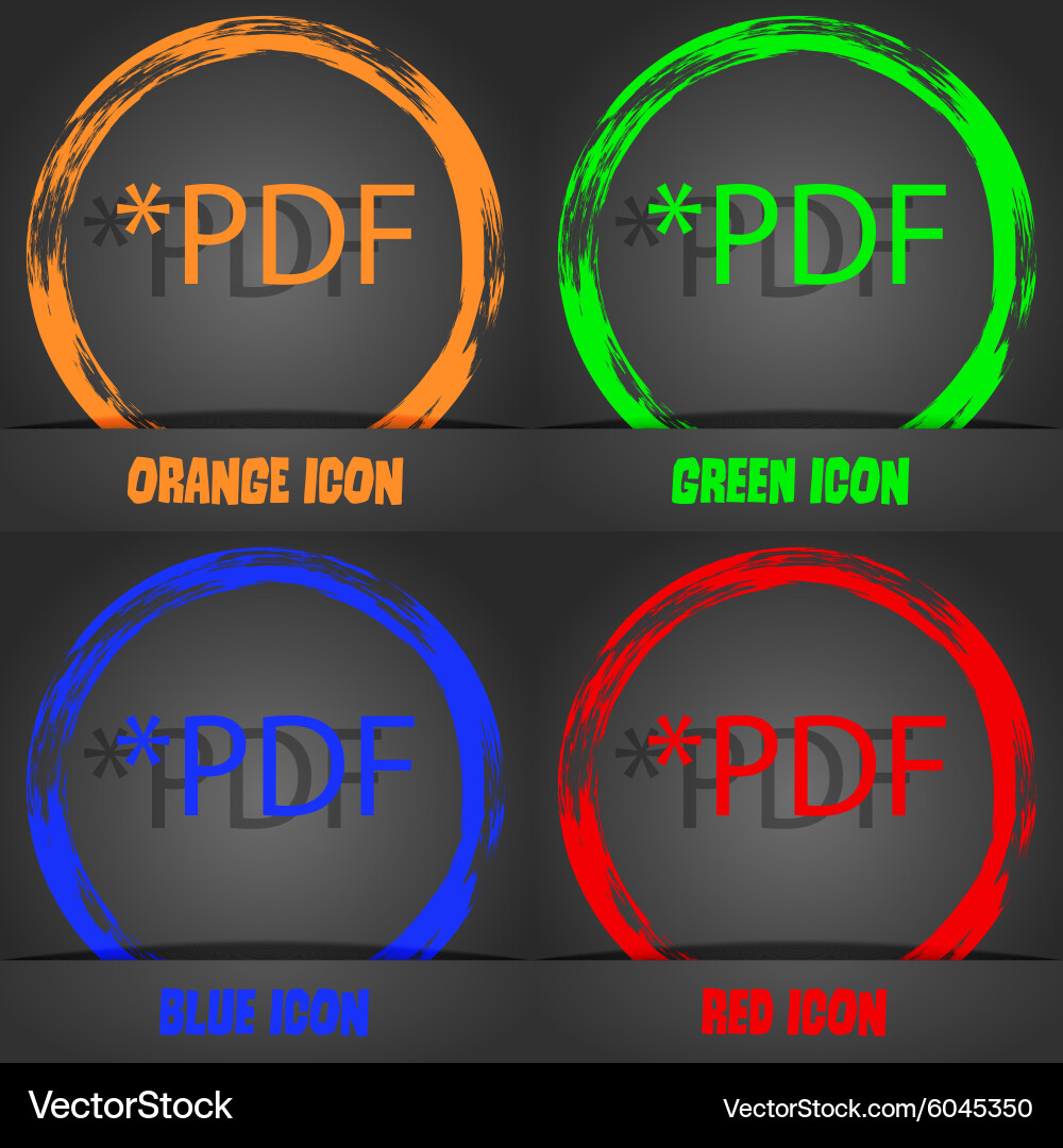 Pdf file document icon download button vector image