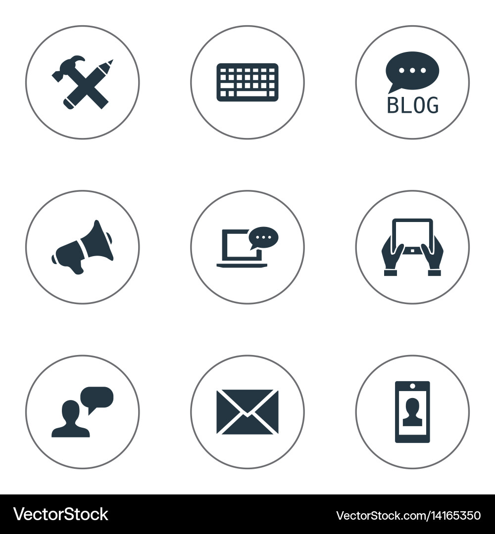 Set of simple user icons Vector Image