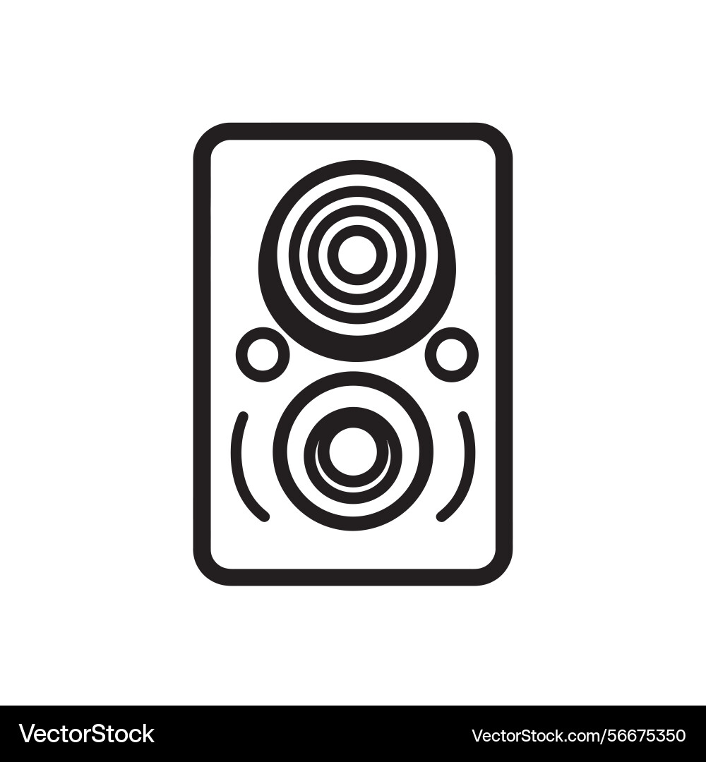 Speaker icon with sound waves on transparent Vector Image