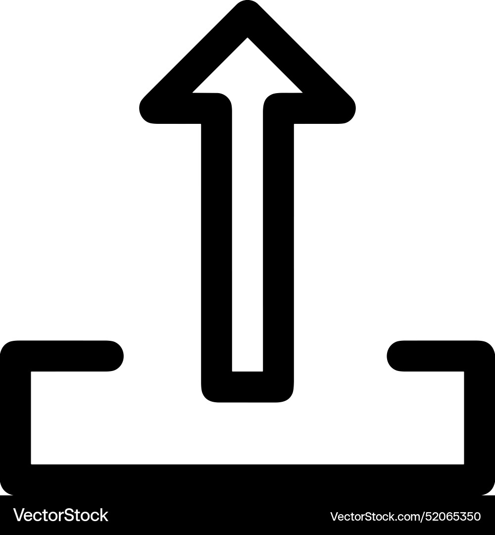 Upload outline icon symbol image Vector Image