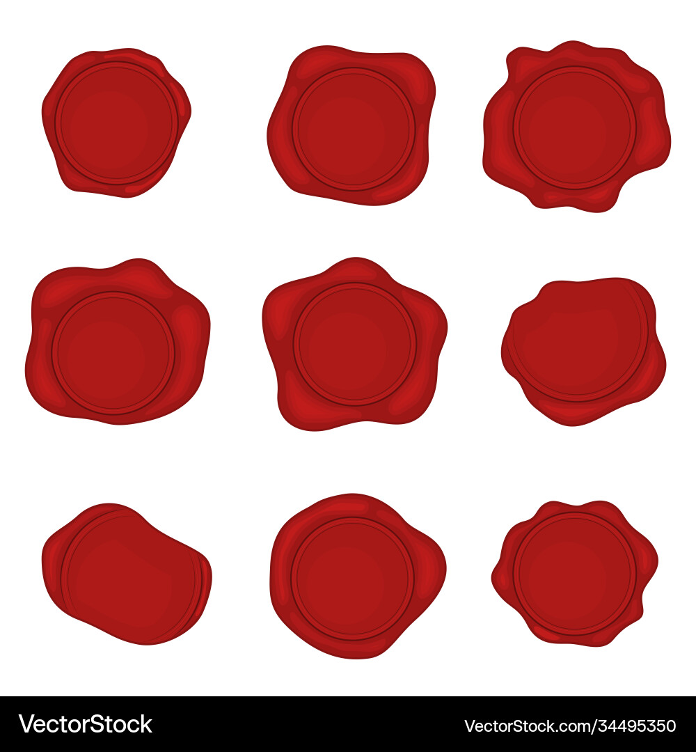 Vintage retro wax stamps Vintage retro wax stamps vector image