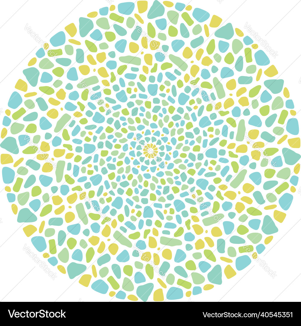 Abstract colorful mosaic round pattern vector image