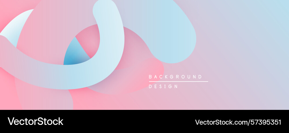 Abstract pastel ribbons overlap creating soft Vector Image