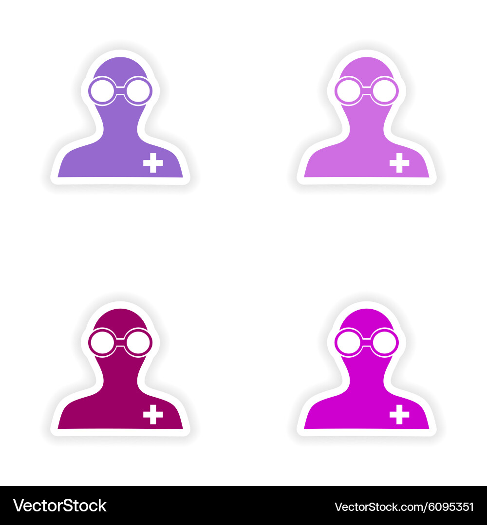Assembly realistic sticker design on paper lab Vector Image