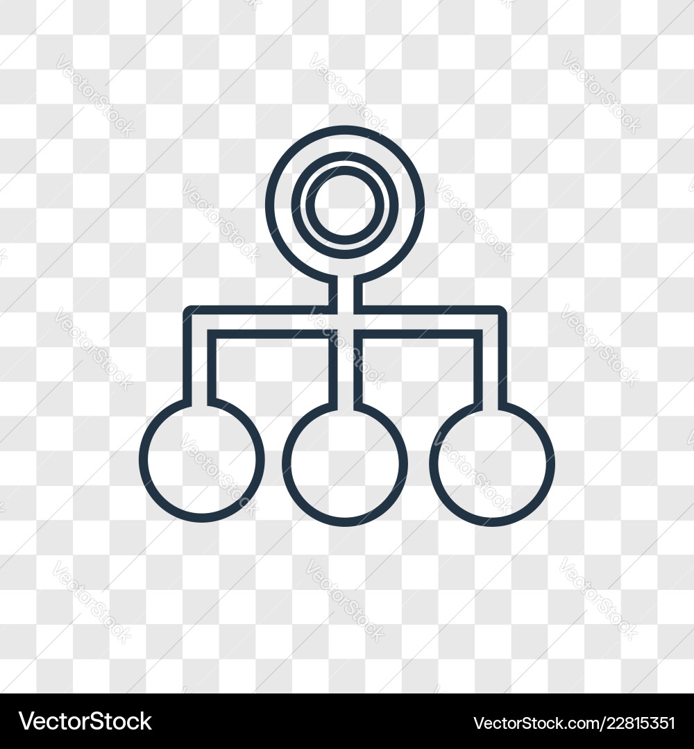 Hierarchical structure concept linear icon Vector Image