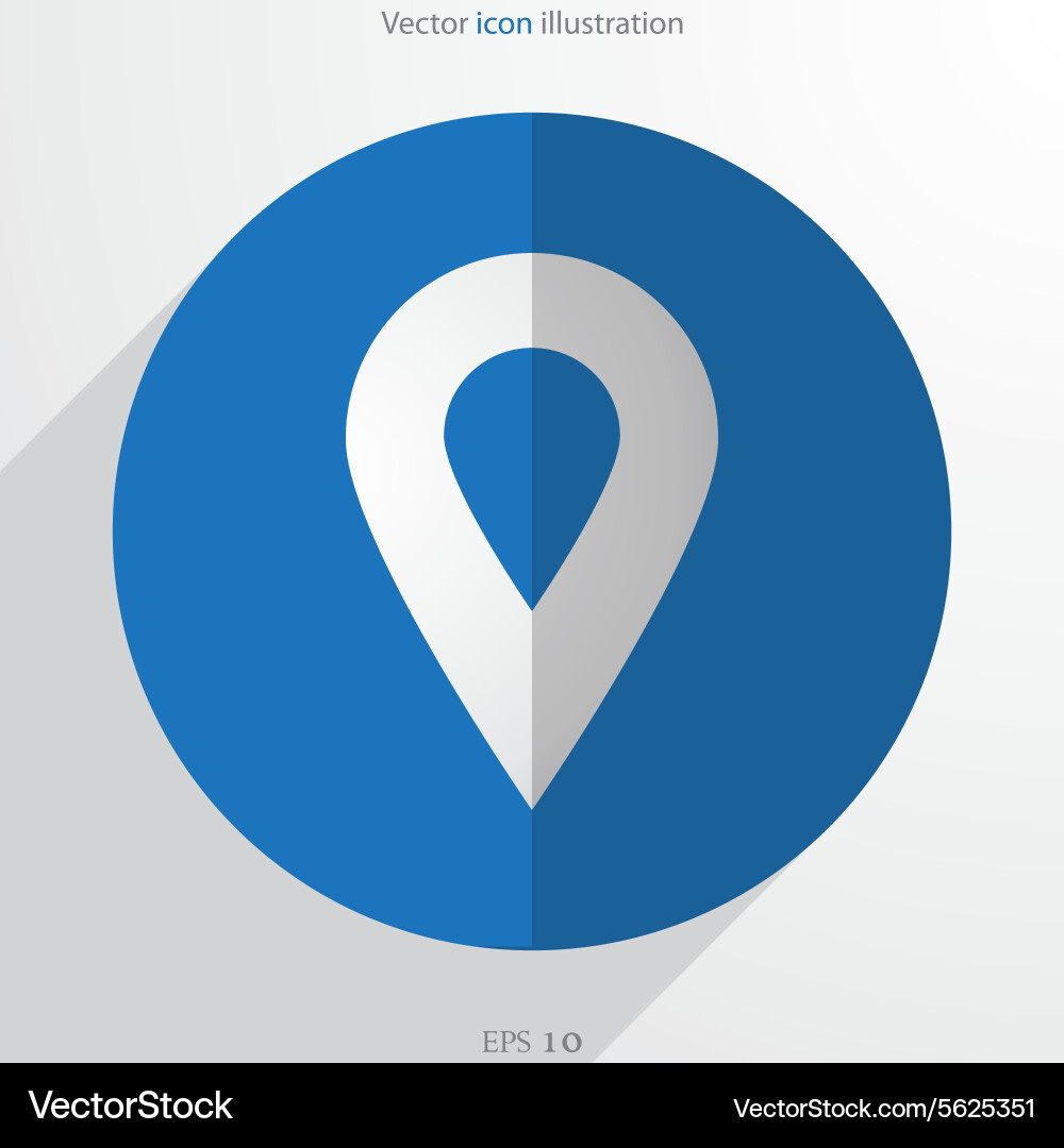 Map pointer web flat icon Vector Image
