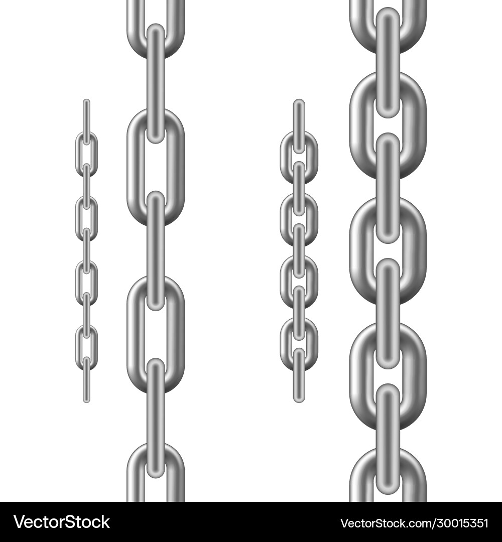 Metallic chain isolated on white background Vector Image