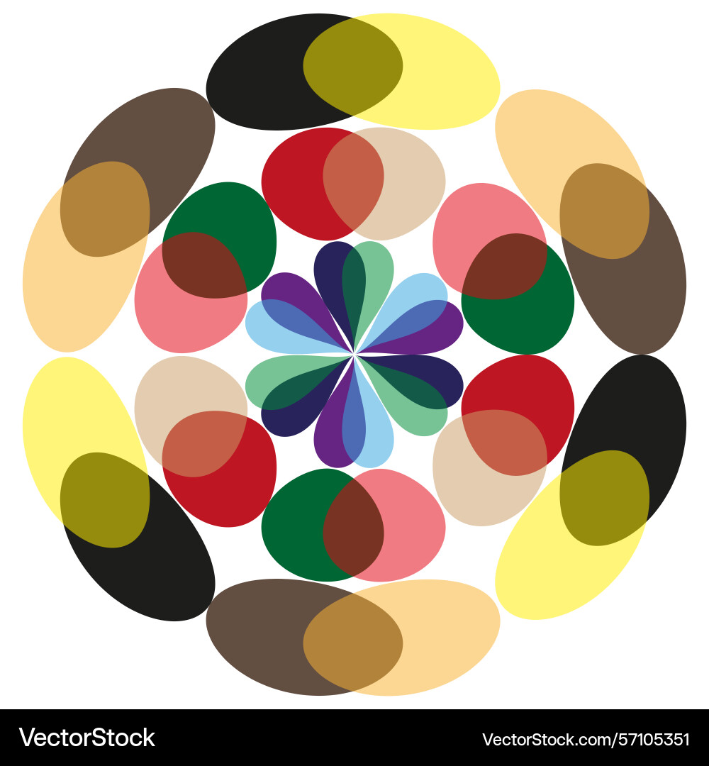 Multicolored balls pattern overlapping spheres Multicolored balls pattern overlapping spheres vector image