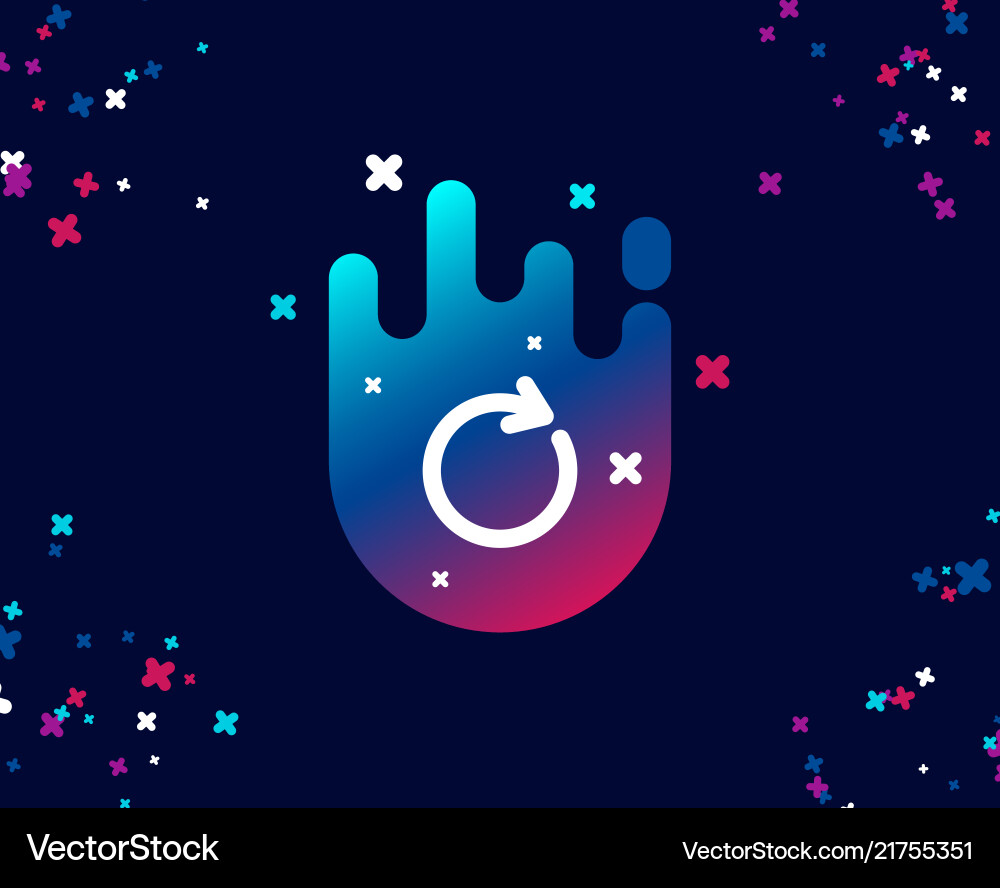 Refresh simple icon rotation arrow sign vector image
