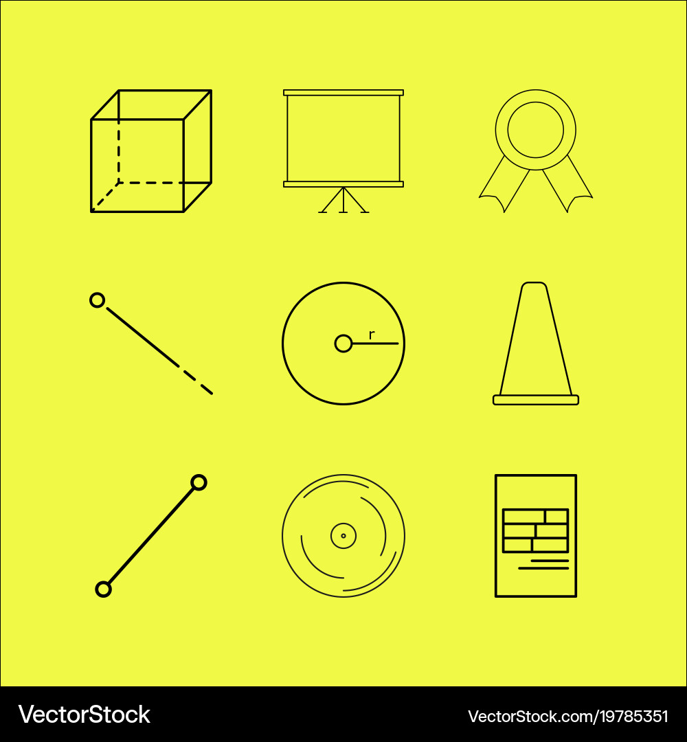 Science linear icon set simple outline icons Vector Image