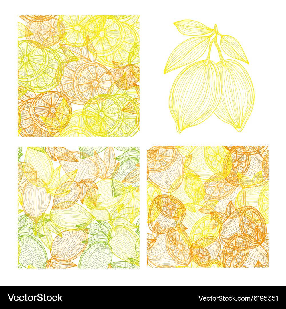 Seamless patterns set Vector Image