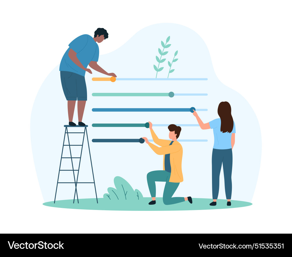 Software setup control panel sliders Software setup control panel sliders vector image