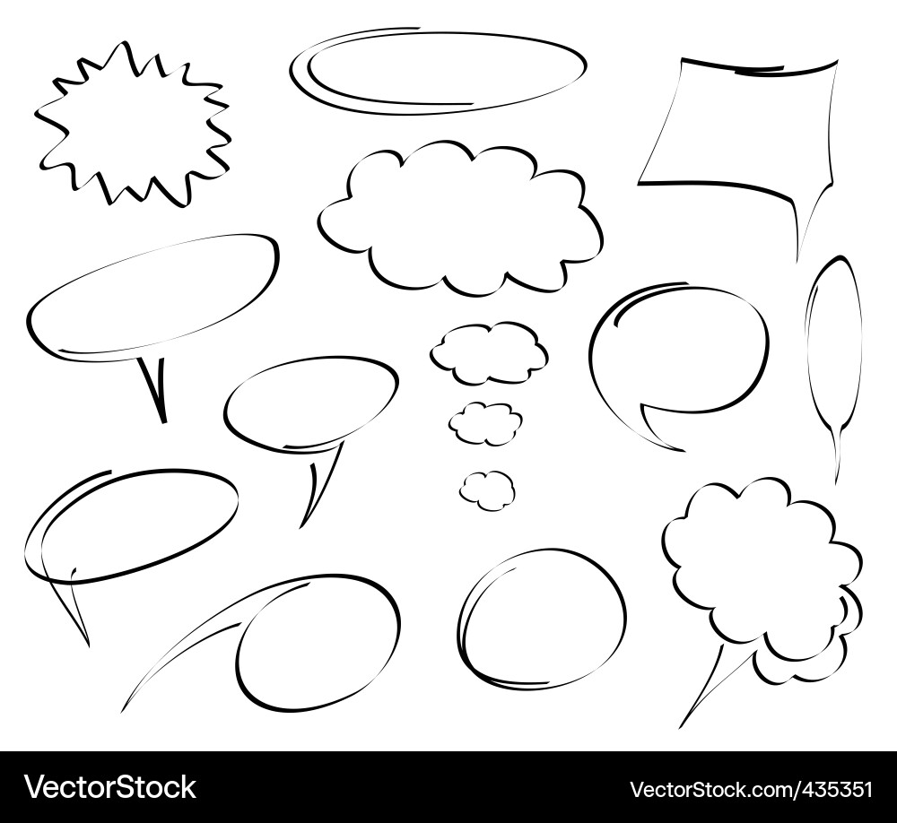 Speech Bubbles & Thought Bubbles vector image