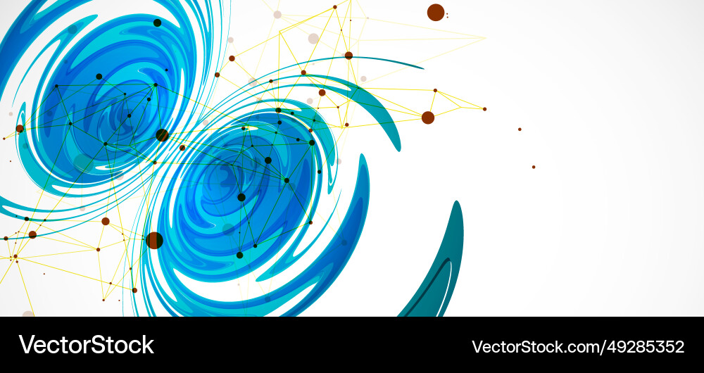 Abstract background of water waves with plexus Abstract background of water waves with plexus vector image