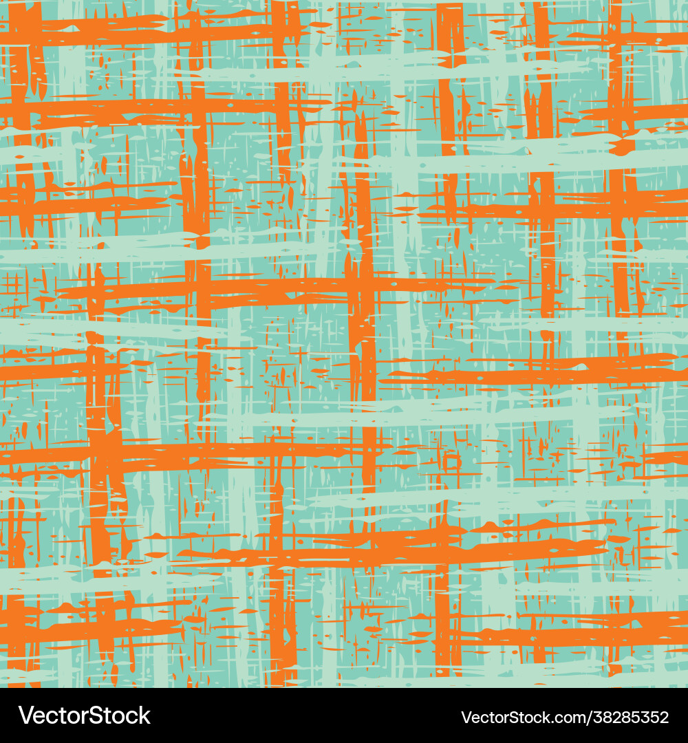 Abstract canvas textured grid seamless vector image