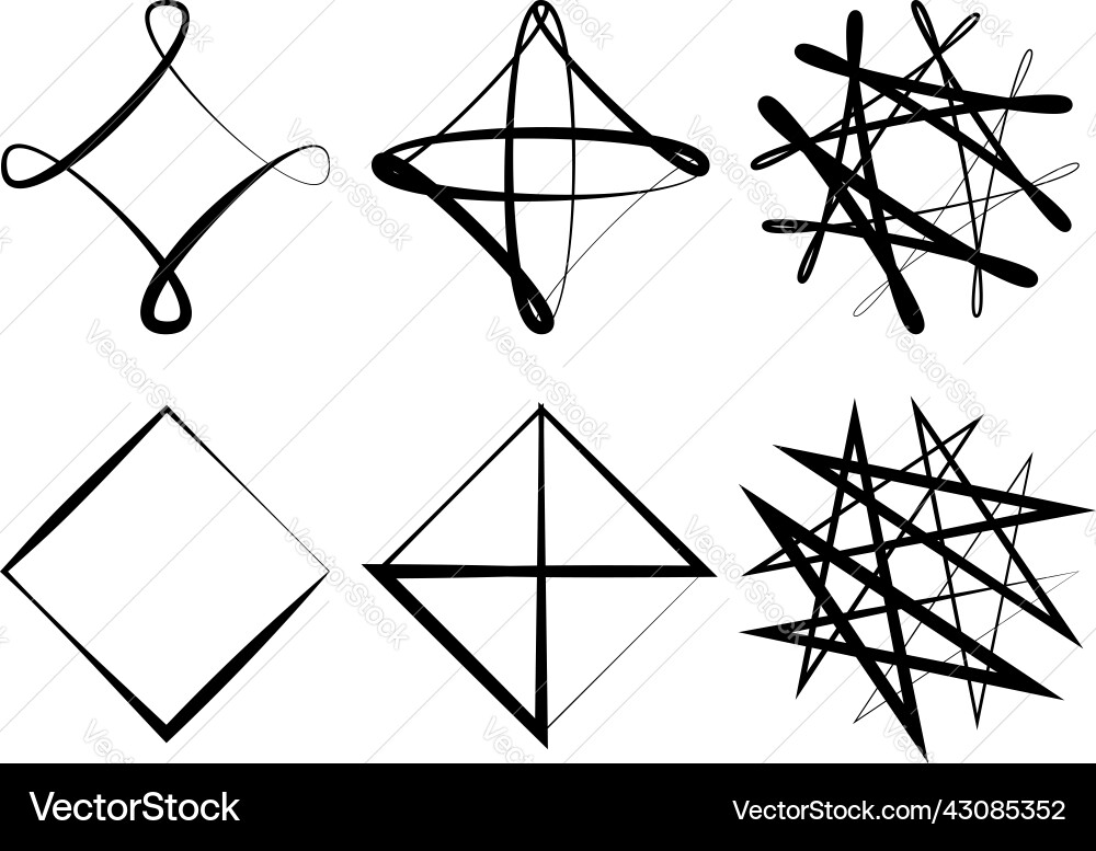 Abstract lines shape design element set geometric Vector Image