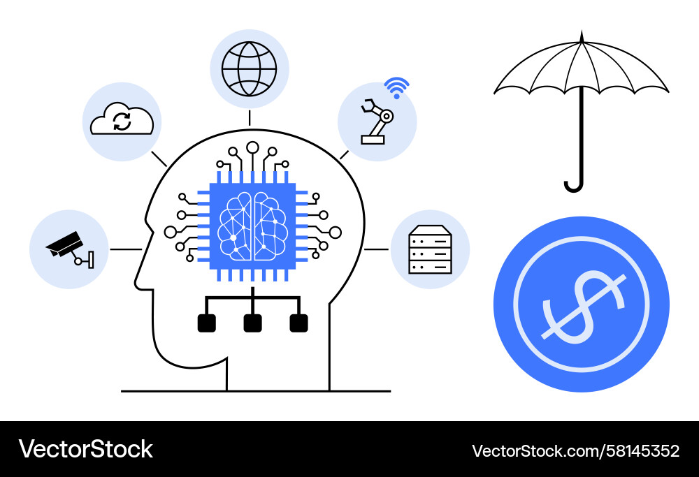 AI & Data Security Vector Image