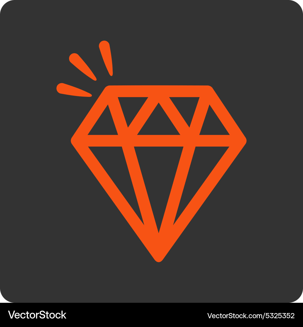Crystal icon from commerce buttons overcolor set Vector Image