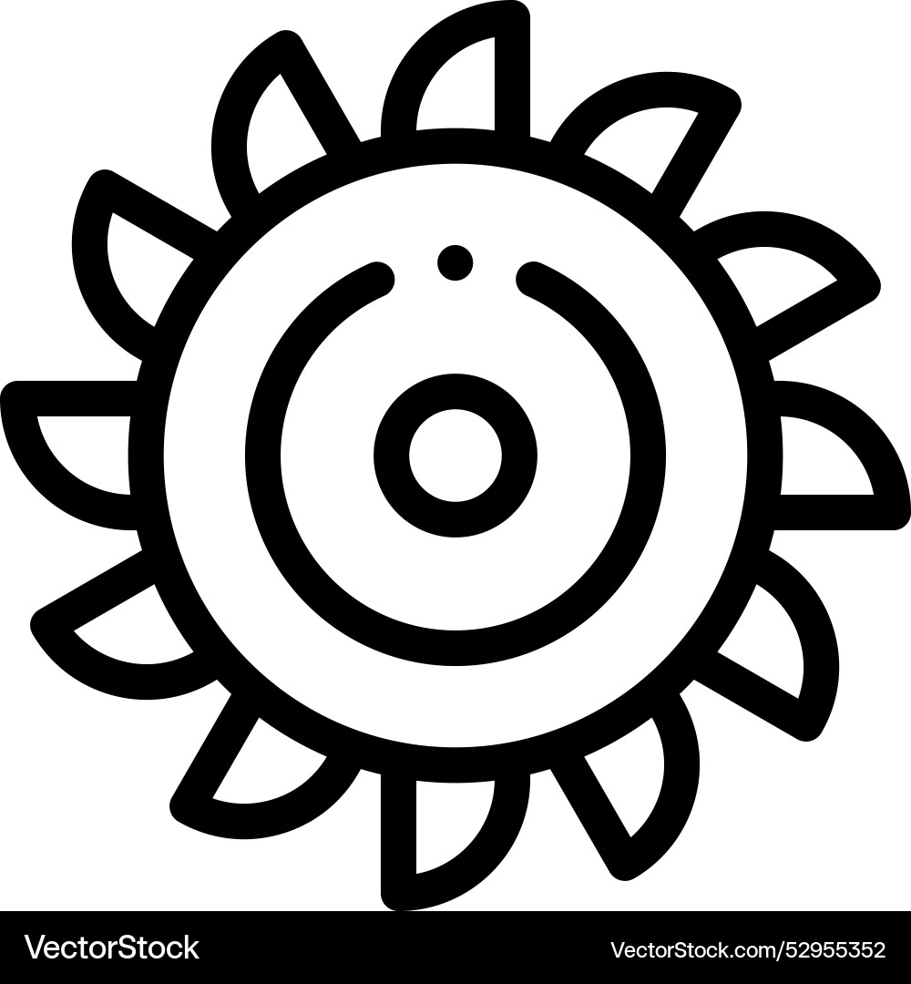 Cutter icon thin linear style design isolated Vector Image